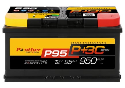 416071.001 / Аккумулятор 12V 95Ah 850A/EN PANTHER Black Edition P+30 ...